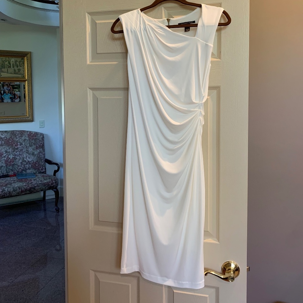 NWOT Victoria’s Secret Ivory Fitted Midi Dress sz M